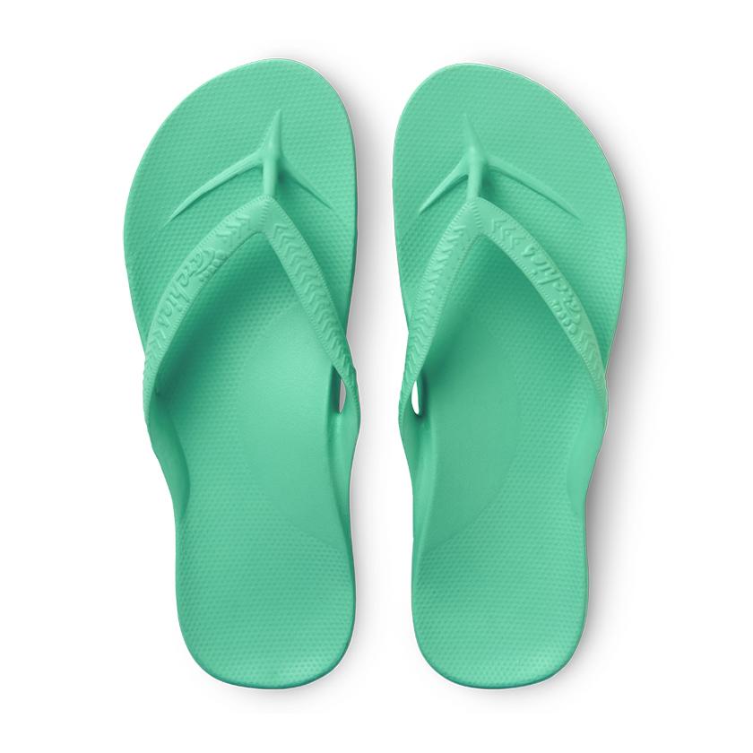 Archies Arch Support Flip Flops in Mint