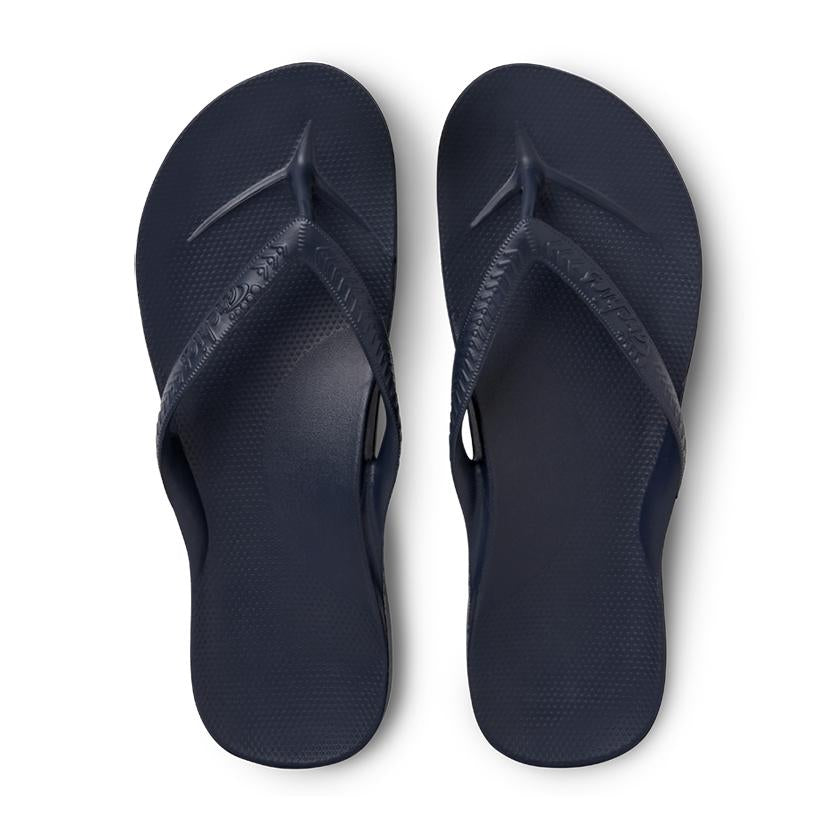 Archies Arch Support Flip Flops in Navy