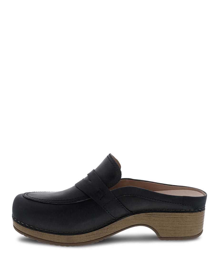 Bel Penny Mule in Oiled Black CLOSEOUTS