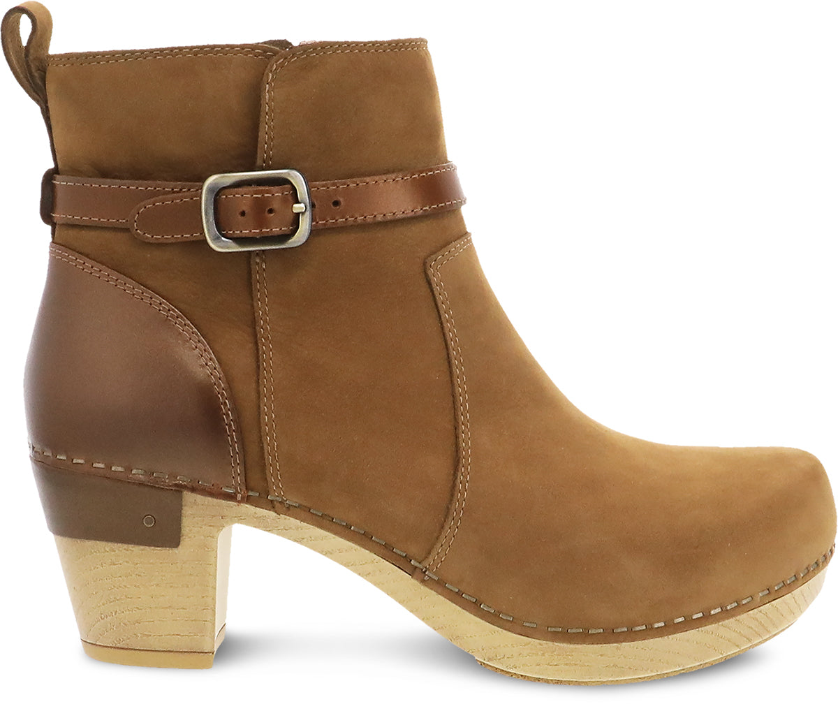 Anya Ankle Heeled Boot in Biscotti CLOSEOUTS