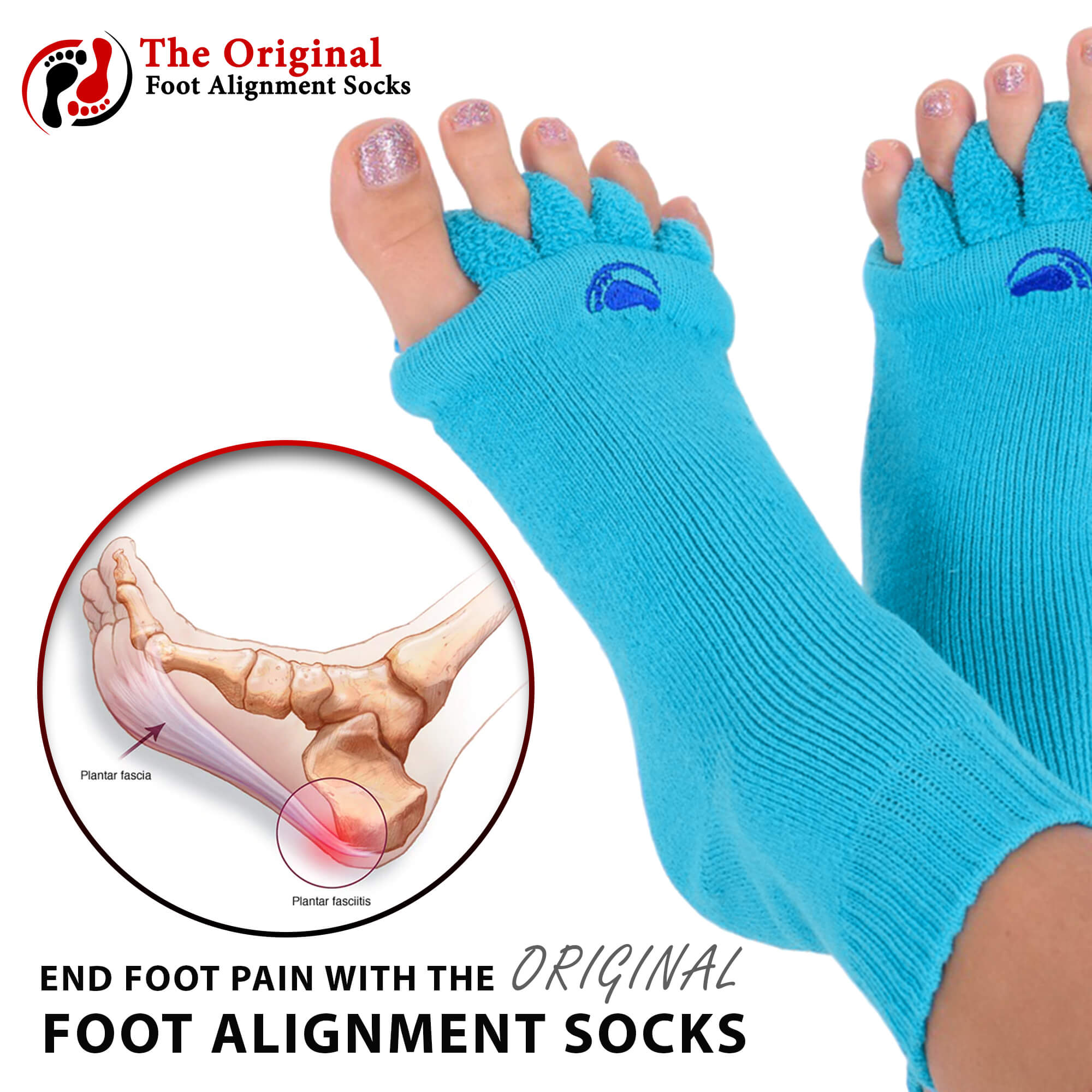 Happy Feet Alignment Sock in Blue