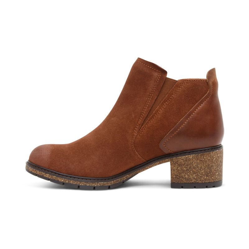 Frankie Twin Gore Ankle Boot in Caramel Cafe