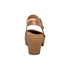 Finley Quarter Strap Cork Heel in Camel