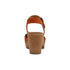 Finley Quarter Strap Cork Heel in Rust