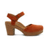 Finley Quarter Strap Cork Heel in Rust