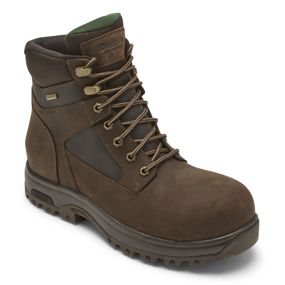 8000Works 6 Inch Safety Toe Boot 4E Width in Brown