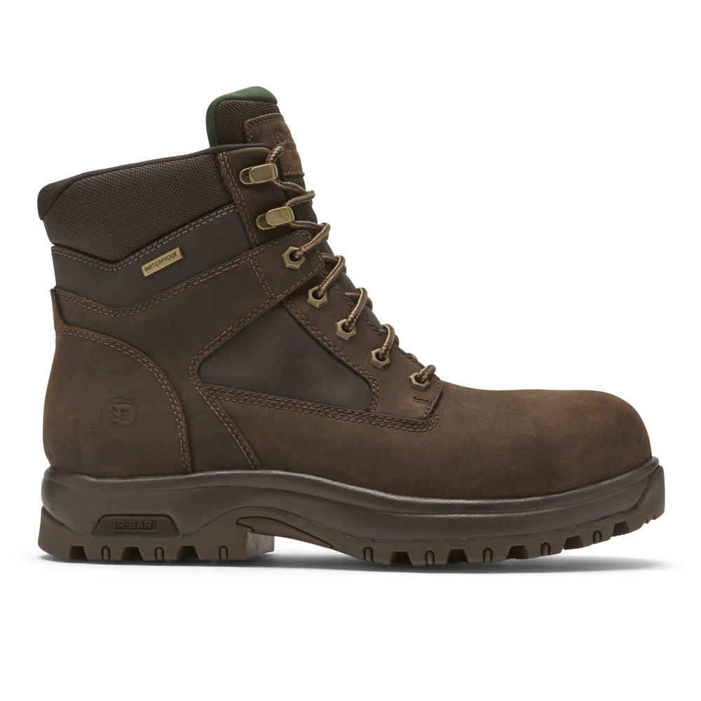 8000Works 6 Inch Safety Toe Boot 4E Width in Brown