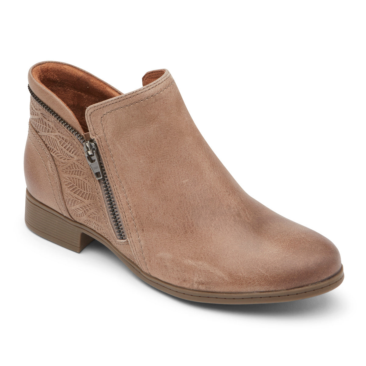 Crosbie Zip-up Bootie in Taupe CLOSEOUTS