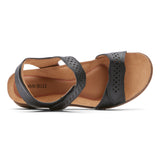Cobb Hill Collection May Adjustable Cork Walking Sandal in Black CLOSEOUTS