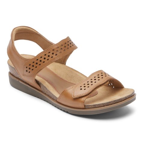 Cobb Hill Collection May Adjustable Cork Walking Sandal in Tan CLOSEOUTS
