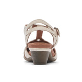 Aubrey T Strap Sandal in Vanilla Leather CLOSEOUTS