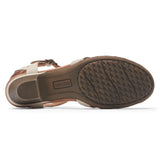 Aubrey T Strap Sandal in Vanilla Leather CLOSEOUTS