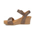 Lexa Cork Quarter Strap Wedge in Bronze