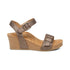 Lexa Cork Quarter Strap Wedge in Bronze