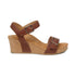 Lexa Cork Quarter Strap Wedge in Walnut