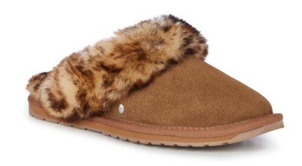 Jolie Slipper Mule in Chestnut Animal CLOSEOUTS