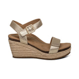 Sydney Quarter Strap Espadrille Wedge in Champagne CLOSEOUTS