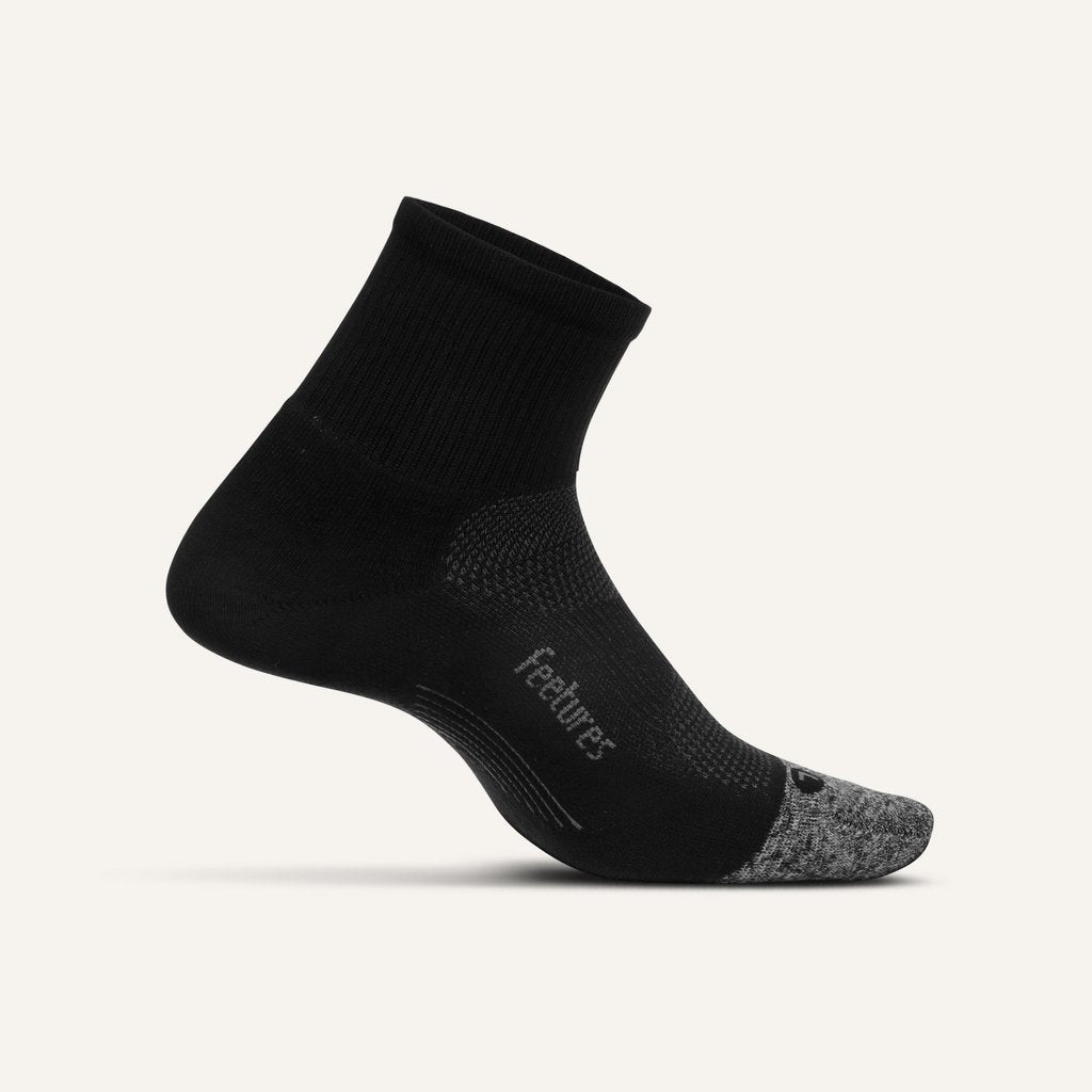 Elite Light Cushion Quarter Sock in Black