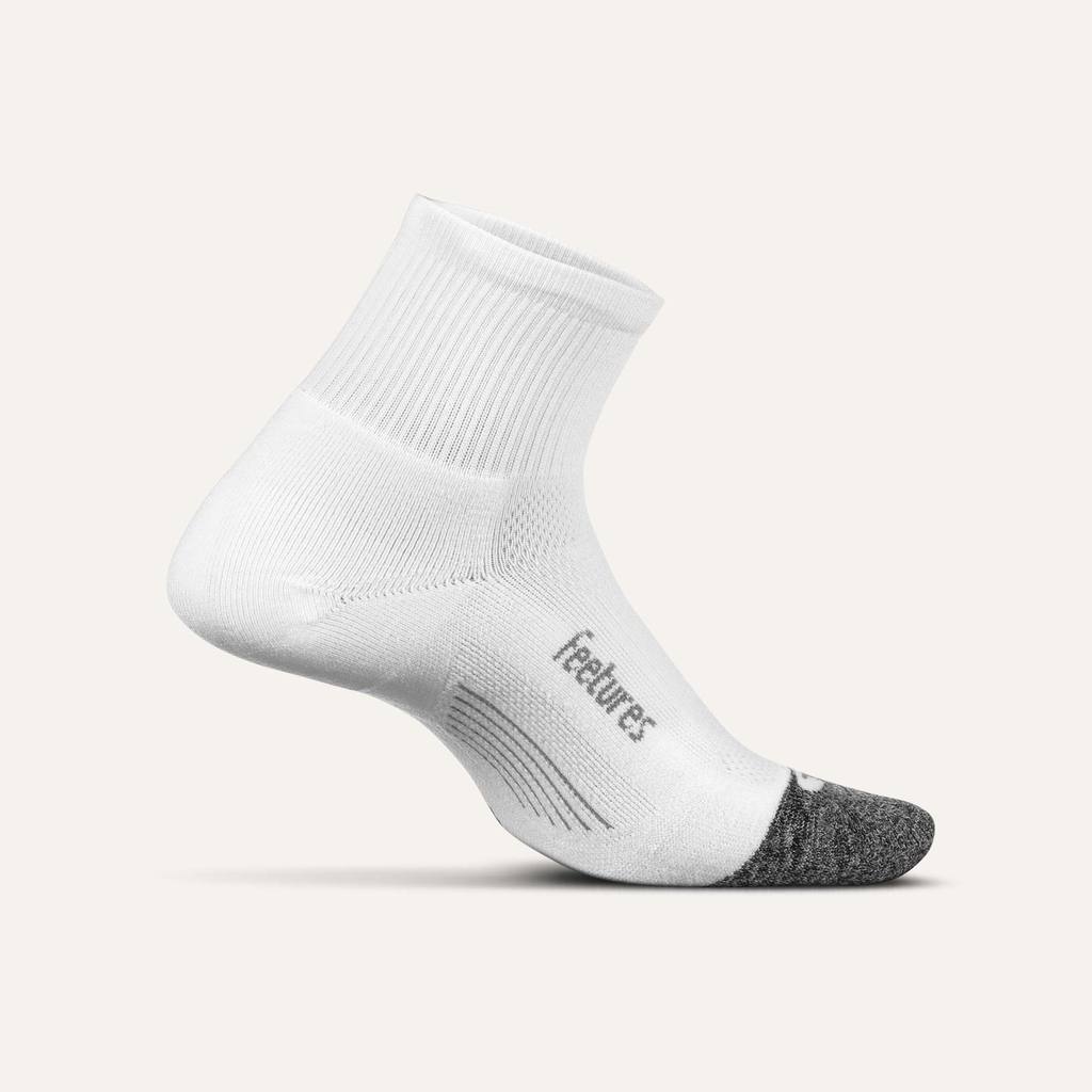 Elite Light Cushion Quarter Sock in White