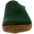 Suede Sole Boiled Wool Clog "Emils" in Spruce CLOSEOUTS