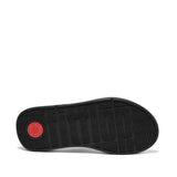F-Mode Platform Toe Post Leather Sandal in All Black