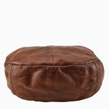 Crescent Crossbody Handbag in Supple Camel Leather