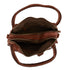 Fabulously Scrumptious Spiral Leather Handbag in Camel