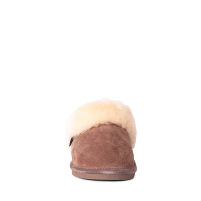 Women's EXTRA-WIDE Scuff Slipper in Chestnut