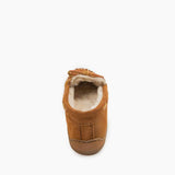 Women's Pile Lined Hardsole Moccasin in Tan