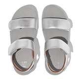 Lulu Adjustable Back Strap Sandal in Silver CLOSEOUTS