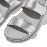 Lulu Adjustable Back Strap Sandal in Silver CLOSEOUTS