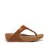 Lulu Toe Post Sandal in Light Tan Leather