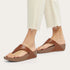 Lulu Toe Post Sandal in Light Tan Leather