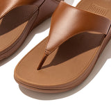 Lulu Toe Post Sandal in Light Tan Leather