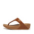 Lulu Toe Post Sandal in Light Tan Leather