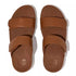 Lulu Adjustable Leather Slide in Light Tan