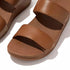 Lulu Adjustable Leather Slide in Light Tan