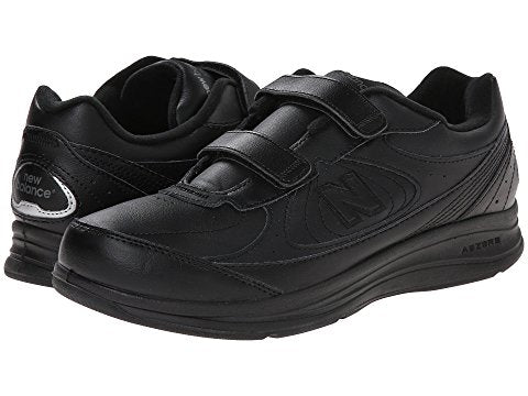 Men's Walking 577 Hook and Loop Walking Shoe in Black