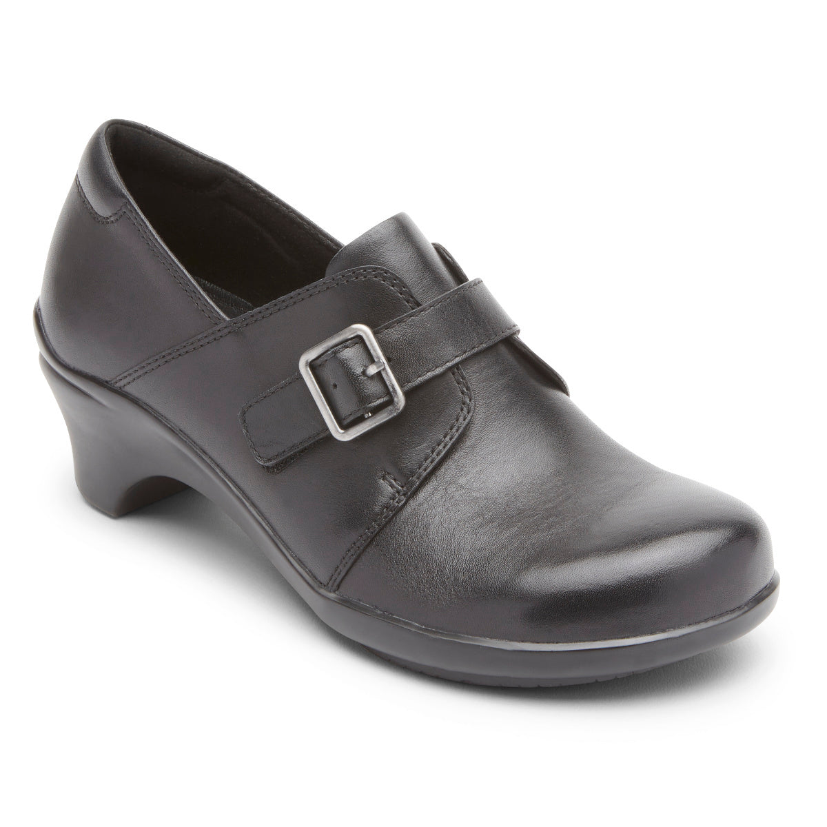 Merry Monk Strap Work Shoe in Black CLOSEOUTS