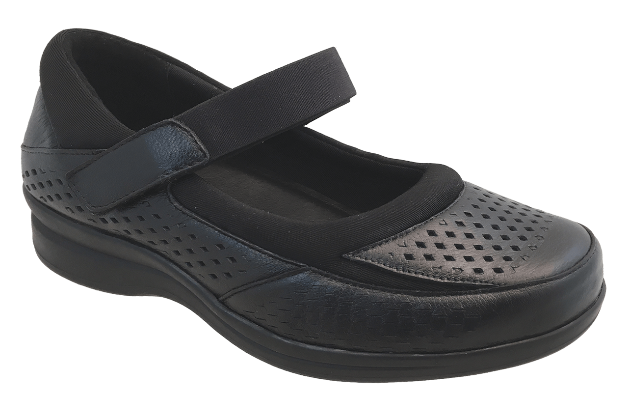 Bella Velcro-strap MaryJane in Black CLOSEOUTS