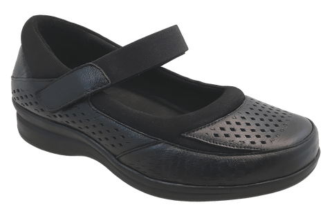 Bella Velcro-strap MaryJane in Black CLOSEOUTS