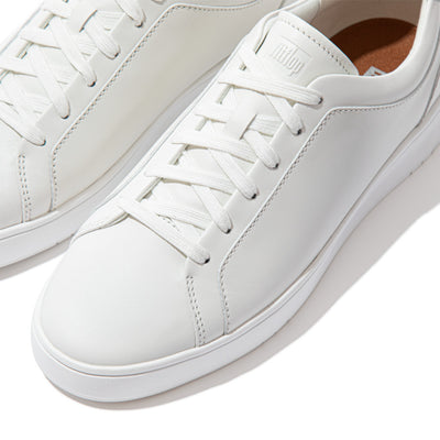 Rally Lace-Up Leather Sneaker in Urban White