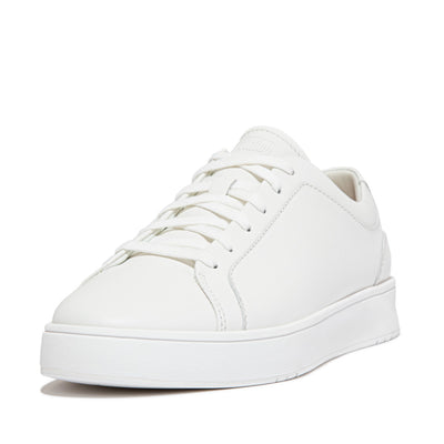 Rally Lace-Up Leather Sneaker in Urban White