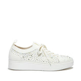 Rally Sneaker in Cream Knit and Crystals