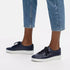 Rally Lace-Up Leather Sneaker in Midnight Navy