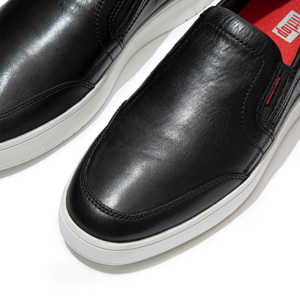 Rally Slip-on Leather Sneaker in Black CLOSEOUTS