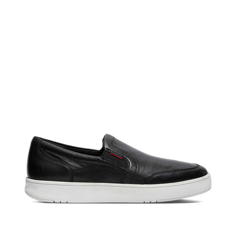 Rally Slip-on Leather Sneaker in Black CLOSEOUTS