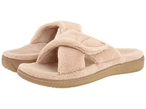 Indulge Relax Terry Cloth Slipper in Tan