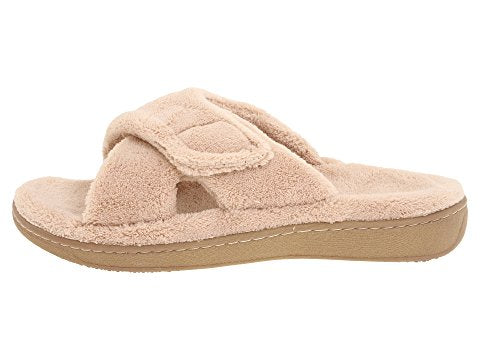 Indulge Relax Terry Cloth Slipper in Tan