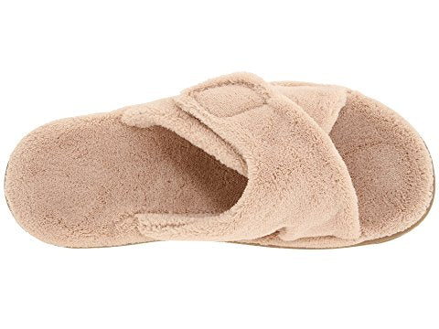 Indulge Relax Terry Cloth Slipper in Tan